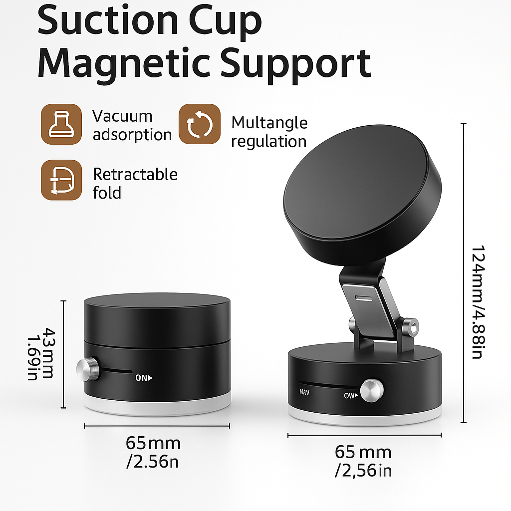 Vacuum Suction Magnetic Phone Stand