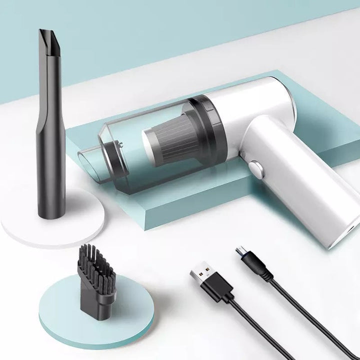 2-in-1 Portable Mini Vacuum Cleaner – Powerful Suction for Home & Car Cleaning